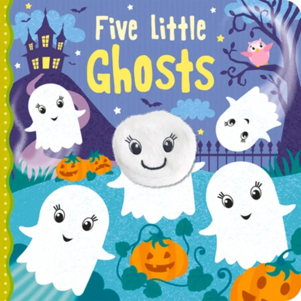 👻Five Little Ghosts Spooky Fun Book with Finger Puppet